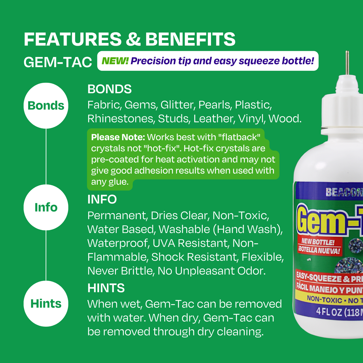 Gem-Tac Easy Squeeze & Precision Tip