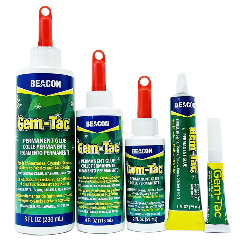  Gem-Tac Permanent Glue Cement Adhesive (Rhinestones) 2 oz.